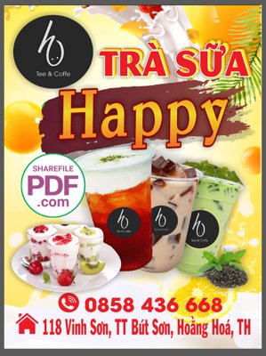 File gốc Biển vẫy Trà sữa Happy file PDF & CDR (phong cách) châu Âu