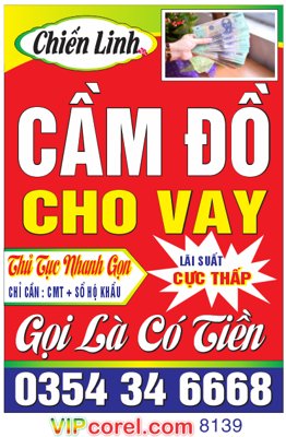 File tranh gốc Biển vẫy cầm đồ cho vay Chiến Linh file corel (bản đẹp) độc quyền