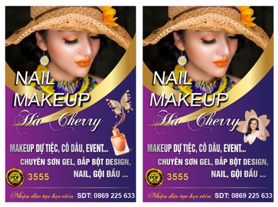 File ảnh gốc Biển vẫy nail makeup Hà Cherry file corel không vỡ nét