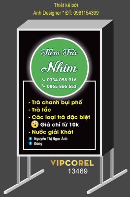 Download file gốc Biển vẫy tiệm trà nhím - trà chanh bụi phố (in mica) 3D