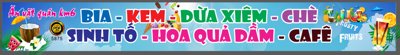 Tệp tin gốc Biển vặt quán Km6 - bia - kem - dừa xiêm ... (dùng cho in ấn) chuyên nghiệp