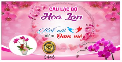File tranh Câu lạc bộ Hoa Lan Kết nối niềm Đam mê file Corel (ảnh gốc) cho in ấn kỹ thuật số