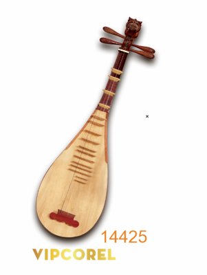 File tranh Cây đàn tỳ bà file ảnh tách nền PNG (gốc) in trên kính