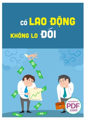 Ảnh gốc Có lao động không lo đói file vector PDF (độ nét cao) in tráng gương