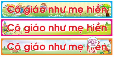 Tải file gốc Cô giáo như mẹ hiền file PDF & CDR dùng cho in ấn