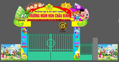 Tải về hình ảnh gốc Cổng trường mầm non Châu Bính - Quỳ Châu sắc nét