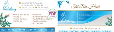 File gốc Card visit Bích Phương Spa - Thẻ bảo hành file PDF & CDR (in tráng gương) nghệ thuật