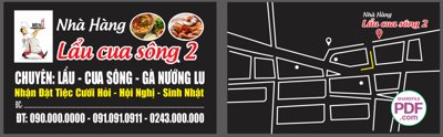 File in lụa Card visit Nhà hàng Lẩu cua sông 2 file PDF & CDR (phong cảnh) Card visit Nhà hàng Lẩu cua sông 2 file PDF & CDR