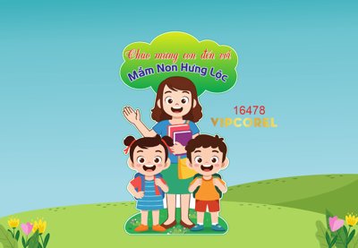 File in ấn chuyên nghiệp Chào mừng con đến với mầm non Hưng Lộc (file gốc)