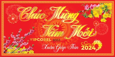 File PSD Chúc mừng năm mới 2024 xuân Giáp Thìn #86 (nguyên gốc) chất lượng cao