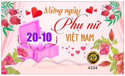 Cung cấp file tranh gốc Chúc mừng ngày phụ nữ Việt Nam 20/10 #3 file corel độc quyền