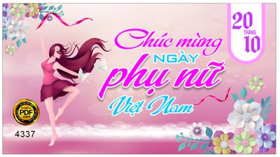 File tranh quảng cáo Chúc mừng ngày phụ nữ Việt Nam 20/10 #6 file corel (file gốc) chuyên nghiệp