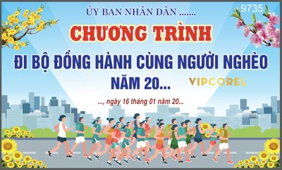 Download file Chương trình Đi bộ đồng hành cùng người nghèo năm 2024 (gốc) cho xưởng in