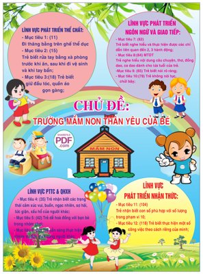 Tệp tin gốc Chủ đề mầm non thân yêu của bé file PDF & CDR (chất lượng cao) Chủ đề mầm non thân yêu của bé file PDF & CDR