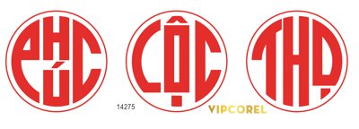 File tranh Chữ triện PHÚC - LỘC - THỌ file corel (bản gốc) in lụa dán tường