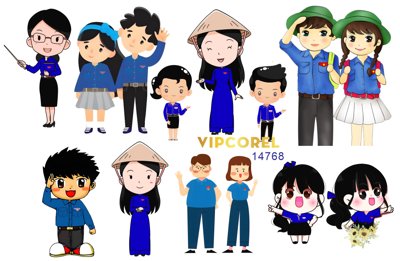 File in lụa Chibi Đoàn Thanh Niên 26-3 #2 file corel (phong cảnh) Chibi Đoàn Thanh Niên 26-3 #2 file corel