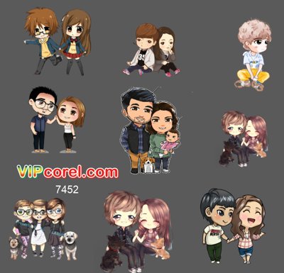 File tranh Chibi dễ thương làm hastag họp lớp đẹp file PDF (ảnh gốc) độ nét vượt trội