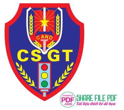 File gốc Download Phù hiệu Cảnh sát giao thông logo CSGT file PDF (PSD/TIFF) độ phân giải cao