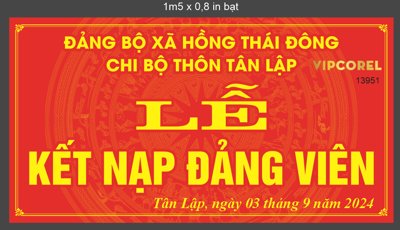 Ảnh gốc file in lụa File corel Lễ Kết Nạp Đảng Viên vector chi tiết