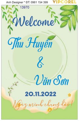 File PSD File corel bảng tên đám cưới #6 vector (bản gốc) dễ dàng edit