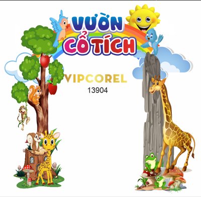 File tranh quảng cáo File corel mẫu cổng khu vườn cổ tích 2024 #2 (file gốc) chuyên nghiệp