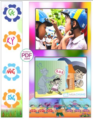 Cung cấp file tranh gốc Góc kỹ năng sống - đội mũ bảo hiểm file PDF & CDR độc quyền