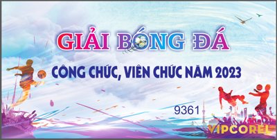 File ảnh Giải bóng đá công chức, viên chức năm 2024 vector (gốc) in Hiflex