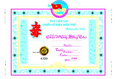 Download file gốc Giấy khen chúc mừng đồng chí chiến sỹ điện biên phủ (in lụa) cao cấp