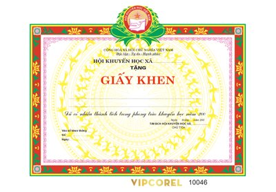 File tranh Giấy khen hội khuyến học năm 2024 file corel (gốc) in backlit film