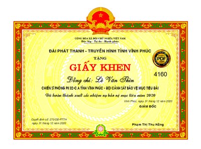 Tải file Giấy khen tặng chiến sĩ cảnh sát bảo vệ mục tiêu (ảnh gốc) in gạch 3D