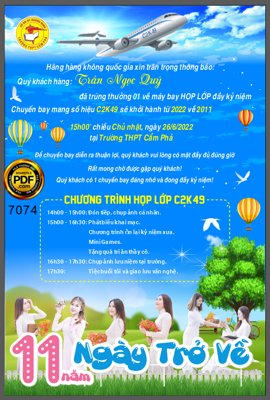 File PSD Giấy mời - thư mời kỷ niệm họp lớp file corel (bản gốc) đã tách nền