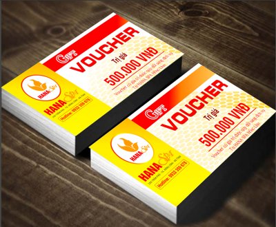 File tranh Gift Voucher Hana Spa làm đẹp file thiết kế CorelDRAW 12 (ảnh gốc) in trần 3D