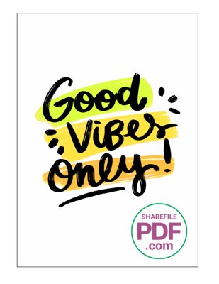 File gốc Good vibes only file vector PDF (PNG) trong suốt (transparent)