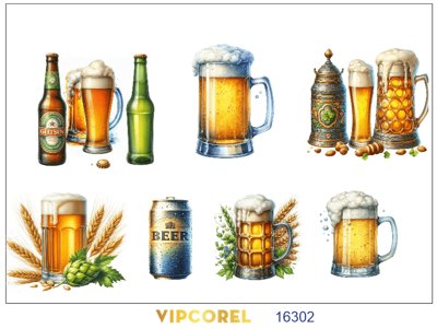 File PSD Hình ảnh Cốc Bia - bia chai hơi đẹp file corel (gốc) tách lớp chi tiết