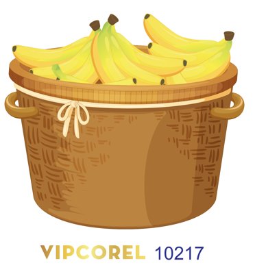 Tải file PSD Hình giỏ chuối vector file PDF (nguyên layer) để in