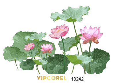 File gốc Họa tiết hoa sen trang trí pano #6 file corel (phong cách) tối giản