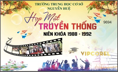 Tải file Họp lớp họp mặt truyền thống trường THCS Nguyễn Huệ (gốc) làm tranh treo tường