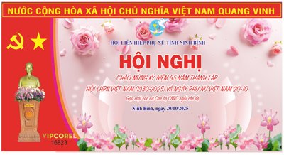 File tranh in trần 3D Hội nghị kỷ niệm 95 năm thành lập hội LHPN (ảnh gốc)
