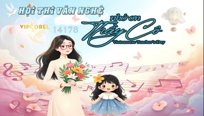 File ảnh Hội thi văn nghệ nhớ ơn thầy cô 20-11 file PSD #6 (gốc) in quảng cáo ngoài trời