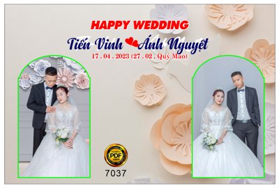 File in mica Happy wedding Tiến Vinh và Ánh Nguyệt file corel (bản gốc) sắc sảo