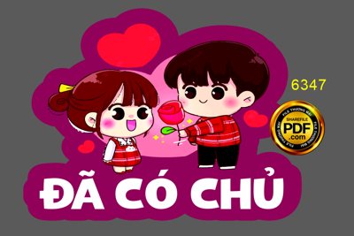 File gốc Hashtag đám cưới "đã có chủ" file cdr x7 (cho in UV) siêu nét