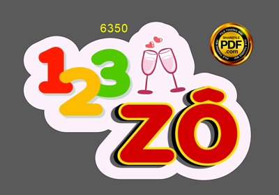 File tranh Hashtag đám cưới "123 zô" file cdr x7 (ảnh gốc) không bị mờ