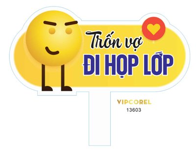 File tranh Hashtag cầm tay chụp ảnh Trốn vợ đi họp lớp #2 (gốc) in backlit film