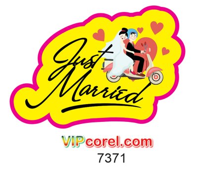 File ảnh Hashtag wedding Just Married file vector PDF (gốc) dùng in Pano