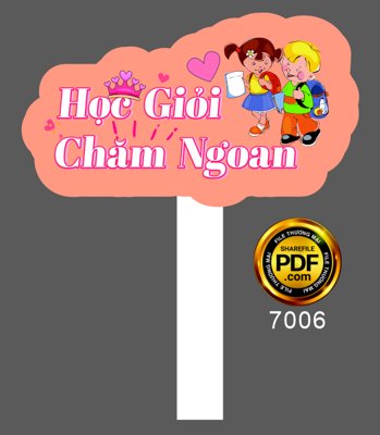 Download file gốc Hastag Học giỏi chăm ngoan file corel (in mica) 3D