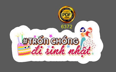 File tranh Hastag sinh nhật "#trốn chồng đi sinh nhật" file cdr x7 (bản gốc) in canvas