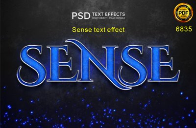 Tải về file gốc Hiệu ứng chữ PSD - Sense text effect file PSD (chuẩn in ấn)