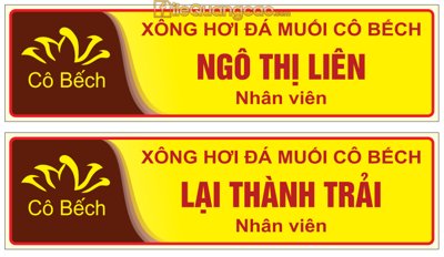 File tranh In thẻ tên nhân viên trên áo Xông hơi đá muối file CDR (gốc) chủ đề thiên nhiên