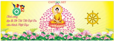 Ảnh gốc Kính mừng đại lễ bồ tát Tất Đạt Đa CorelDRAW (siêu chi tiết) để in ấn