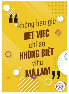 File gốc Không bao giờ hết việc chỉ sợ không biết việc file vector PDF (chủ đề hiện đại) trang trí